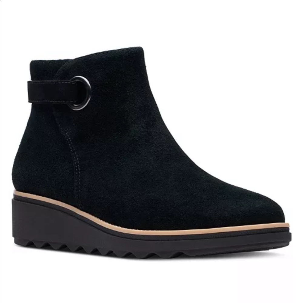 Clarks Sharon Spring Suede Booties NEW